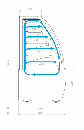 Горка холодильная Carboma K70 VM 0,6-2 STANDARD 9005-0109 (версия 2.0)