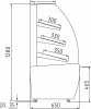 Витрина хлебная Carboma K70 N 0,9-1 LIGHT Bread 0012-0109 (со стеклом)