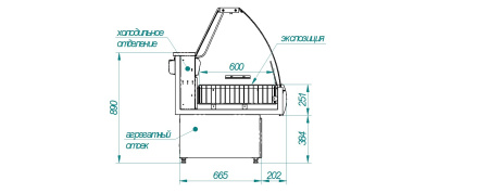 Витрина морозильная Cryspi Octava M 1800