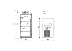Шкаф холодильный Arkto V1.4-G